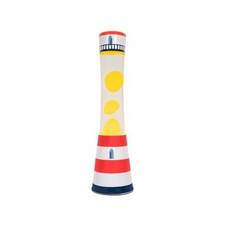 Fisura Lava Lamp Lighthouse - transparent/yellow