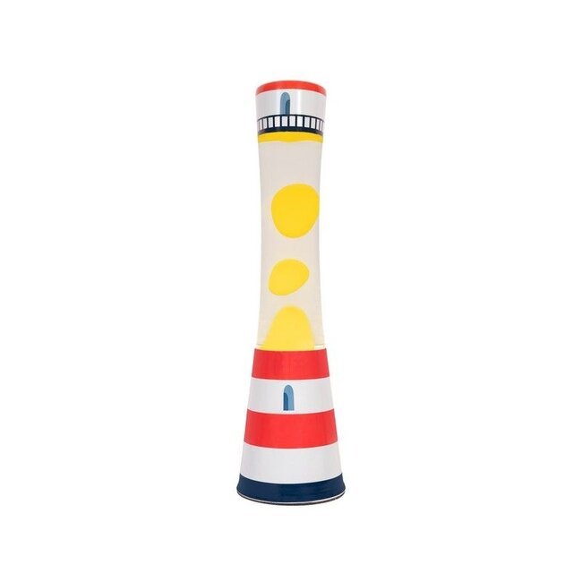 Fisura Lava Lamp Lighthouse - transparent/yellow