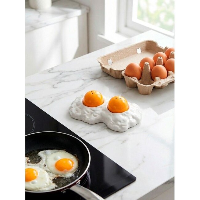 Fisura - Salière et Poivrière Double Egg - Double œuf