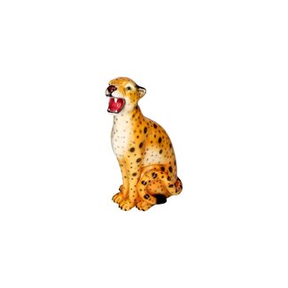 GiftCompany Sculpture Wildcat Leopard - H 34 cm - orange