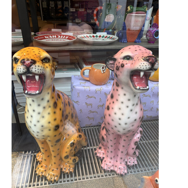 GiftCompany - Skulptur Wildcat Leopard - H 51 cm - orange