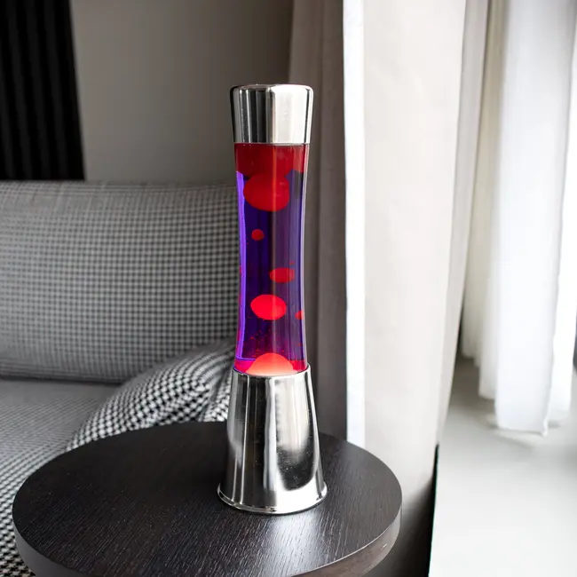 Lava Lamp chroom - rood - paars