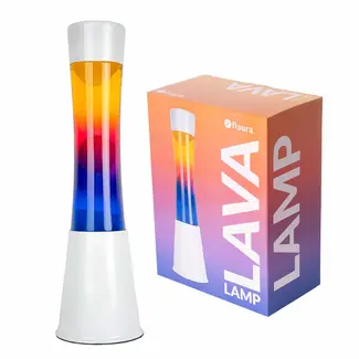 Fisura Lampe à Lave  - gradient de trois couleurs - base blanche