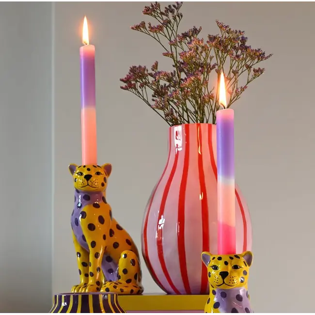 GiftCompany - Ensemble de Bougeoirs Léopard - set de 2