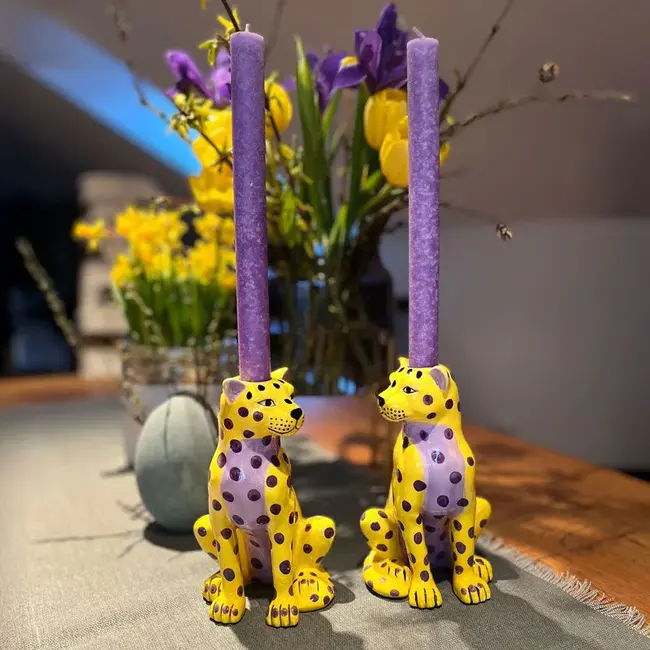 GiftCompany - Ensemble de Bougeoirs Léopard - set de 2
