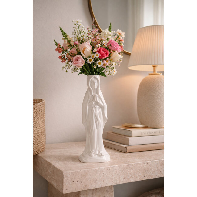 Gift Company  - Vase Madonna - blanc - H 30,5 cm