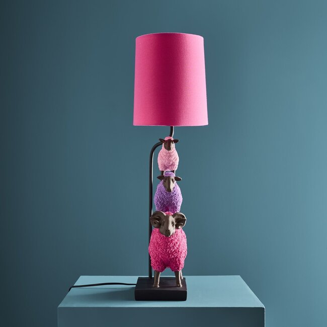 Werns Werner Voß - Tafellamp - Dierenlamp Kleurrijke Schaapjes - H 68 cm