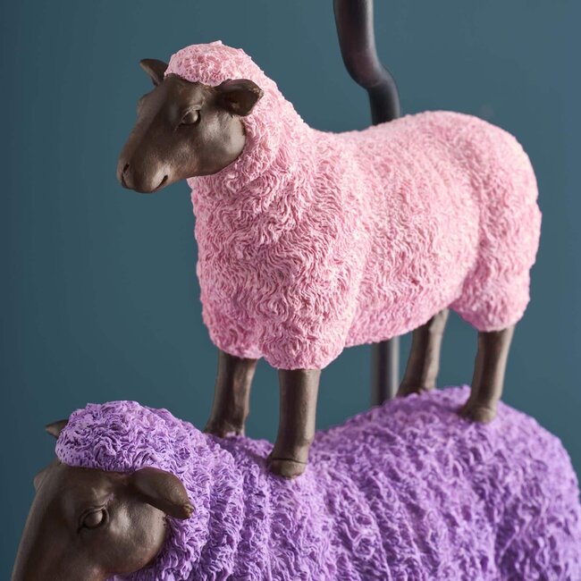 Werns Werner Voß - Lampe de Table - Lampe Animale Moutons Colorés - H 68 cm