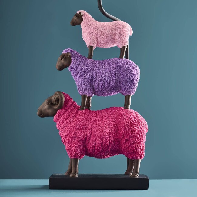 Werns Werner Voß - Lampe de Table - Lampe Animale Moutons Colorés - H 68 cm