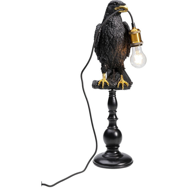 Kare Design - Table Lamp - Animal Lamp Sitting Crow