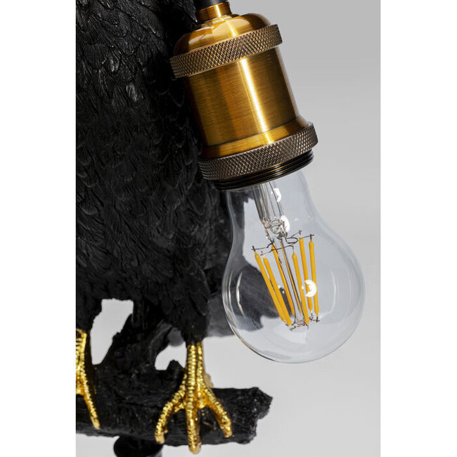 Kare Design - Lampe de Table Animalière Corbeau Assis