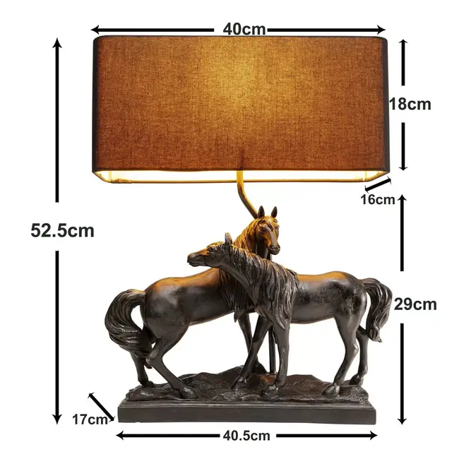 Kare Design - Lampe de Table Animalière Duo de Chevaux