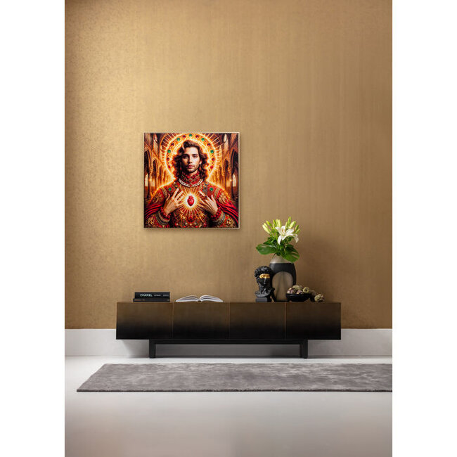 Kare Design - Framed Picture Saint Halo Man - 100 x 100 cm