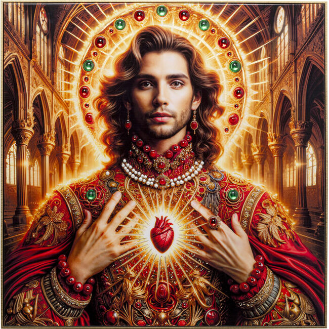 Kare Design - Ingelijste Afbeelding Saint Halo Man - 100 x 100 cm