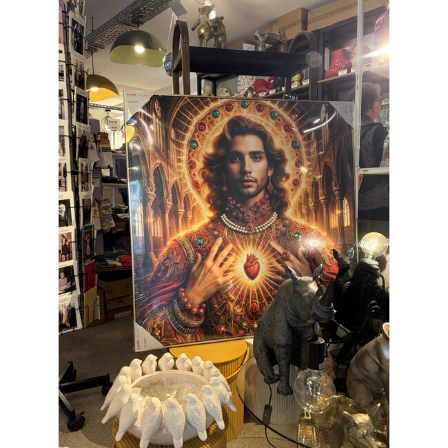 Kare Design - Tableau Encadré Saint Halo Man - 100 x 100 cm