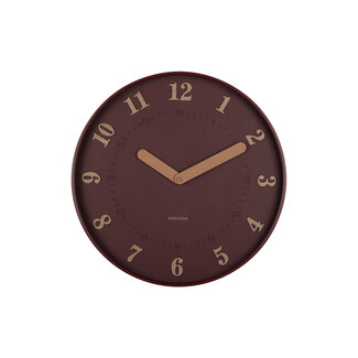 Karlsson Horloge Murale Amena - rouge bordeaux