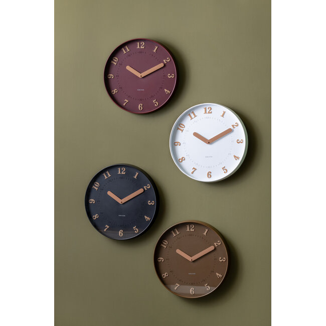 Karlsson - Wanduhr Amena - weiß