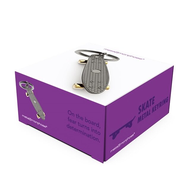 Metalmorphose - Porte-Clés Skateboard Rétro