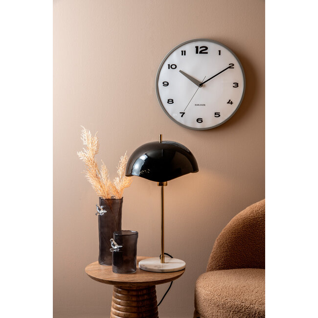 Present Time - Vase Oiseau sur Branche - large - gris foncé