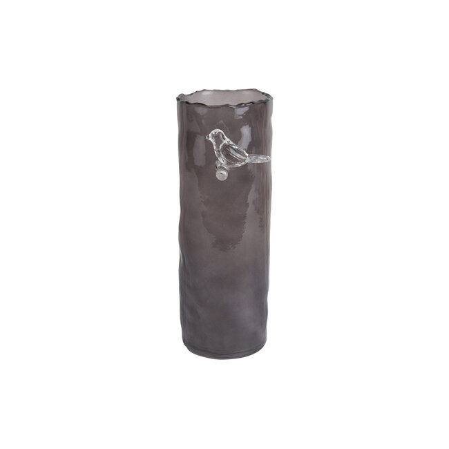 Prersent Time - Vase Bird on Branch - dark grey
