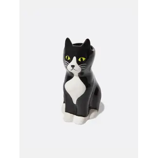 DOIY Mini Vase Black-White Cat