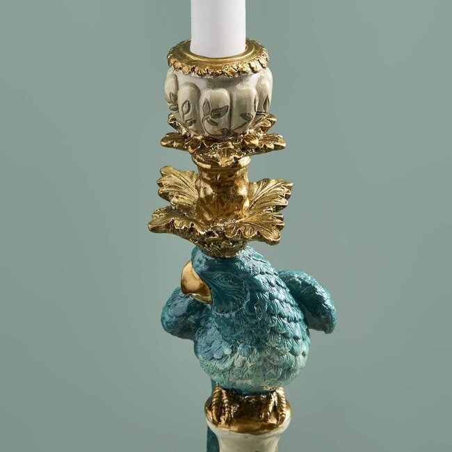 Werns Werner Voß - Kerzenhalter - Kerzenständer Papagei - 2er-Set - türkis