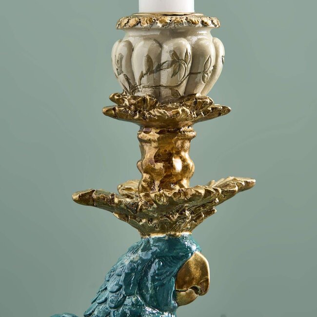 Werns Werner Voß - Candle Holder - Candlestick Parrot - set of 2 - turquoise