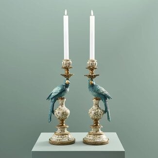 Werns - Werner Voß Candle Holder Parrot - set of 2 - turquoise