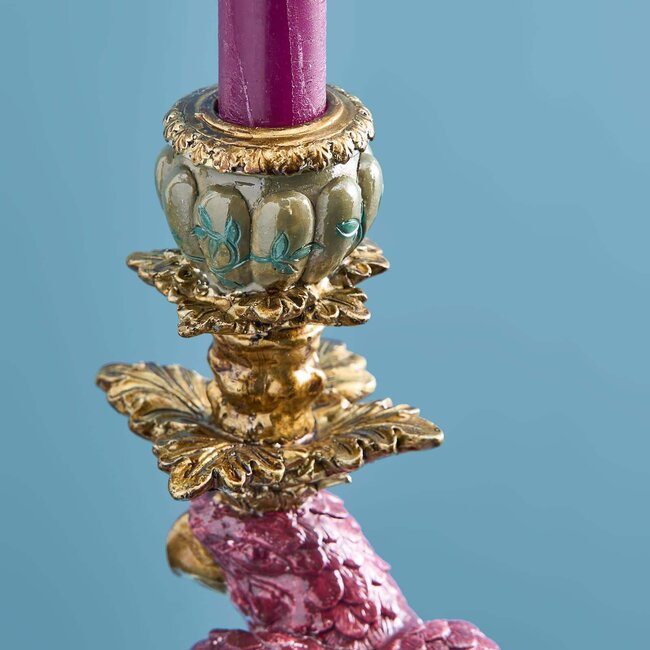 Werns Werner Voß - Bougeoir Perroquet - lot de 2 - rose