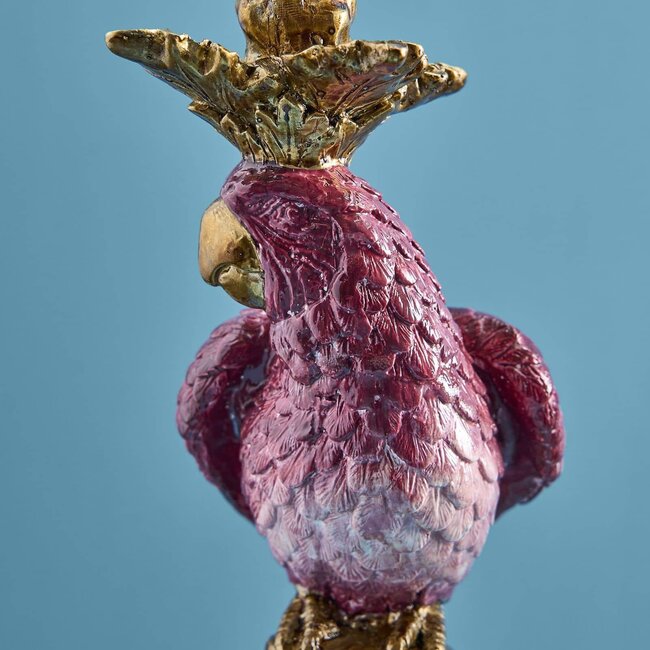 Werns Werner Voß - Candle Holder - Candlestick Parrot - set of 2 - pink