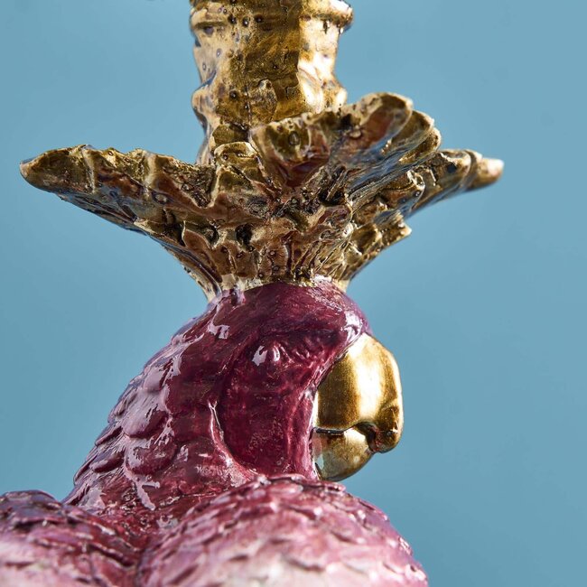 Werns Werner Voß - Kerzenhalter - Kerzenständer Papagei - 2er-Set - rosa