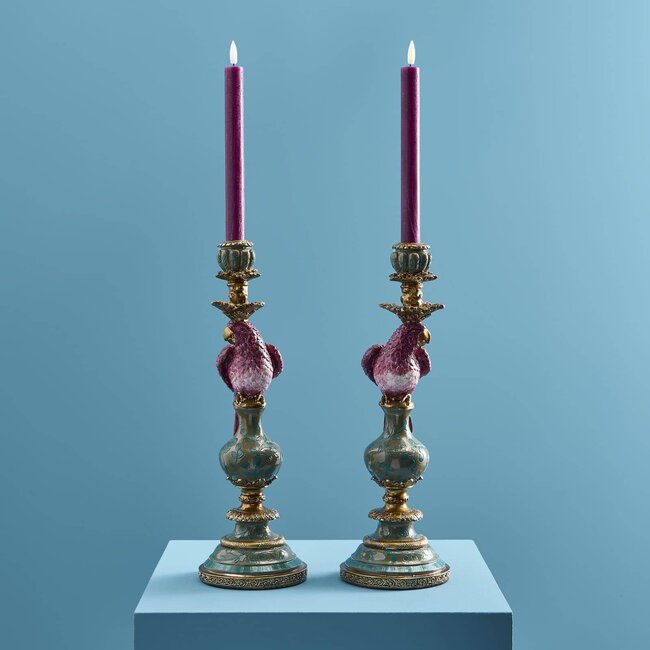 Werns Werner Voß - Bougeoir Perroquet - lot de 2 - rose