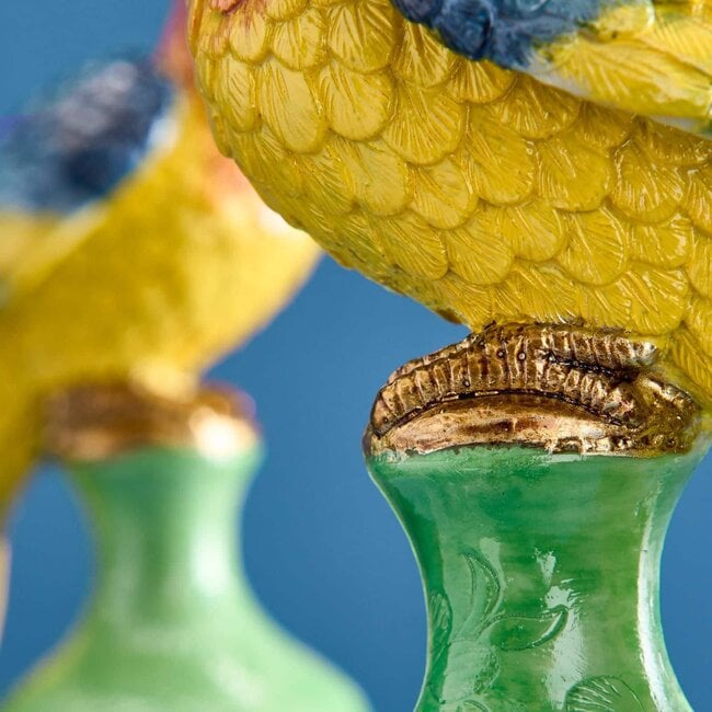 Werns Werner Voß - Candle Holder - Candlestick Parrot - set of 2 - multicolor