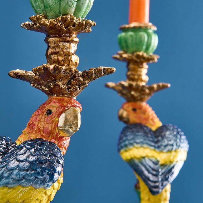 Werns Werner Voß - Kerzenhalter - Kerzenständer Papagei - 2er-Set - multicolor
