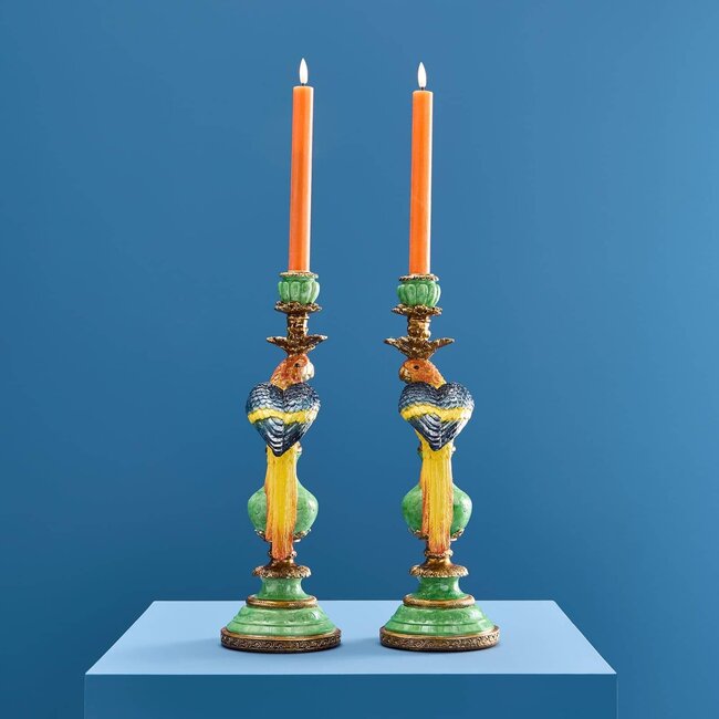 Werns Werner Voß - Kerzenhalter - Kerzenständer Papagei - 2er-Set - multicolor