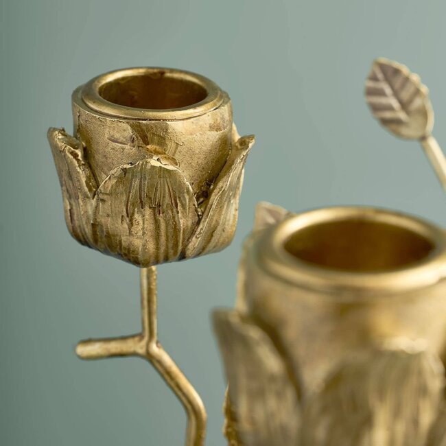 Werns Werner Voß - Porte-bougie Lion - peint à la main