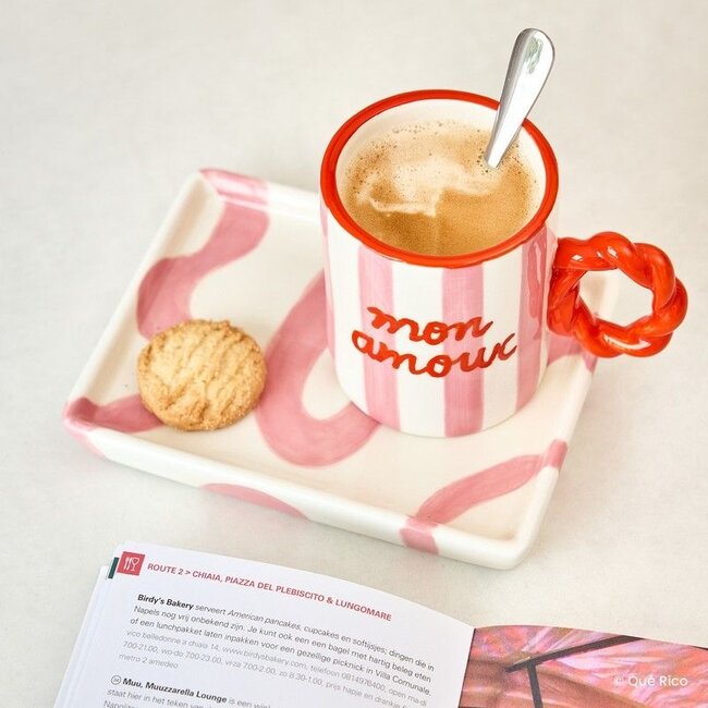 Que Rico - Schale Javier - Spanish Swirls Pink