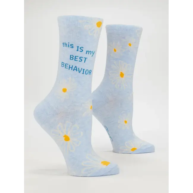 Blue Q - Chaussettes This Is My Best Behaviour - taille 36-41 (femmes)