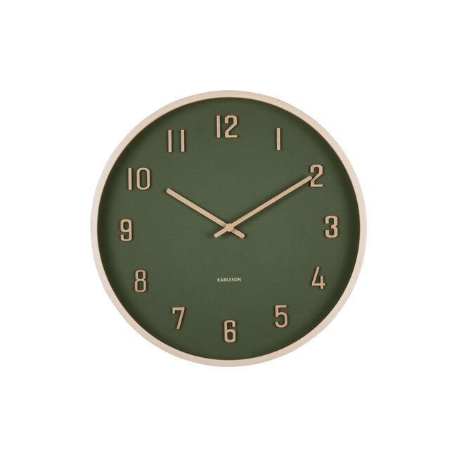 Karlsson - Wall Clock Nervadura - green