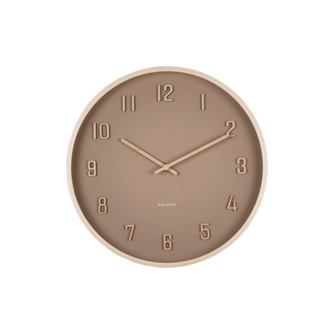 Karlsson - Horloge Murale Nervadura - brun clair