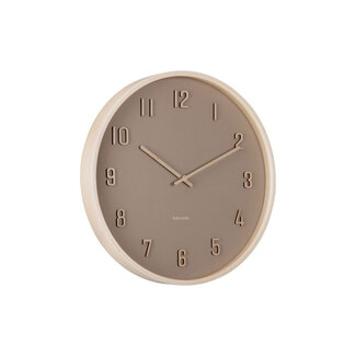 Karlsson Wall Clock Nervadura - soft braun