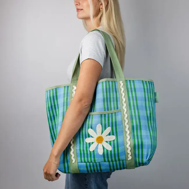 Talking Tables - Tote Bag Daisy - gerecycleerd materiaal - brede bodem