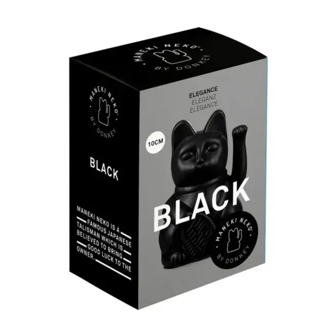 Donkey - Chat Porte-Bonheur Maneki-Neko Mini - Noir