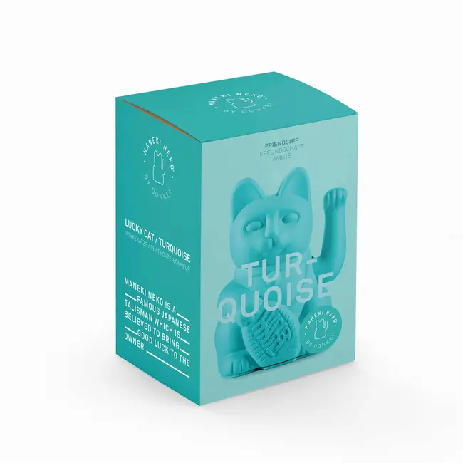 Donkey - Lucky Cat Maneki-Neko - turquoise