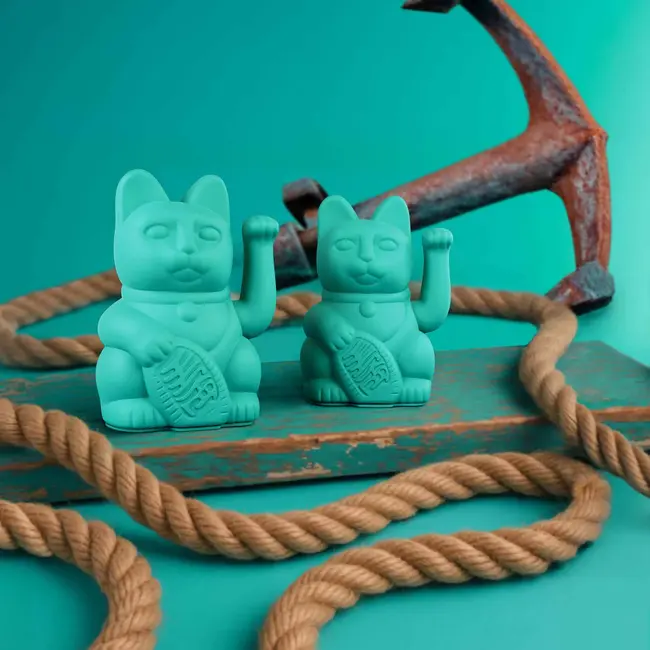 Donkey - Lucky Cat Maneki-Neko - turquoise