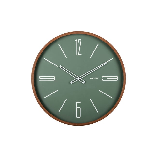 Karlsson - Wall Clock Marcado Large - jungle green
