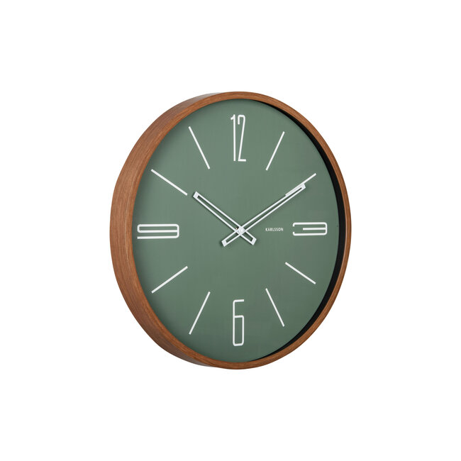 Karlsson - Horloge Murale Marcado Large - vert jungle