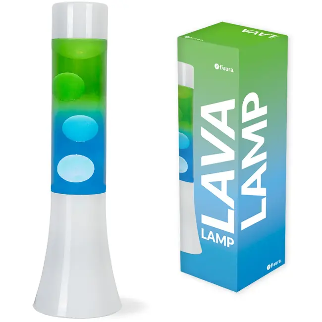 Fisura Mini Lava Lamp - blauw/groen gradiënt