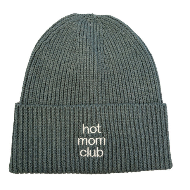Urban Merch - Beanie Hot Mom Club - Attitude Muts - grijsblauw