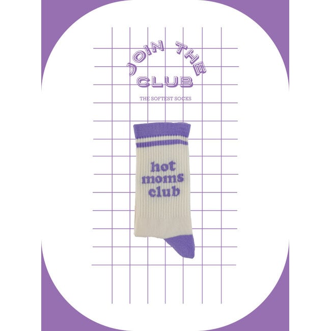 Join The Club Socks Hot Moms Club - purple